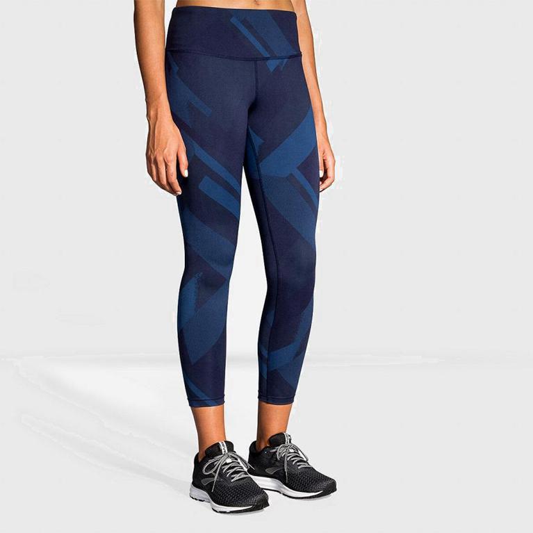 Brooks Formation Womens Running Leggings Ireland Blue (NALU-31604)